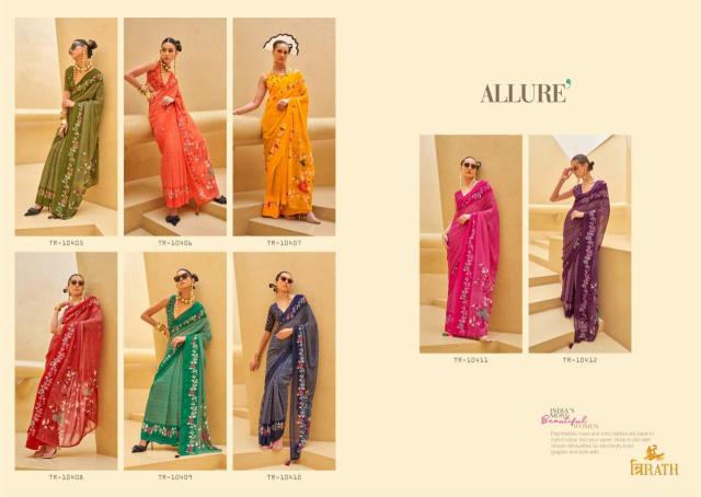 Trirath Allure Georgette Printed Fancy Saree Collection