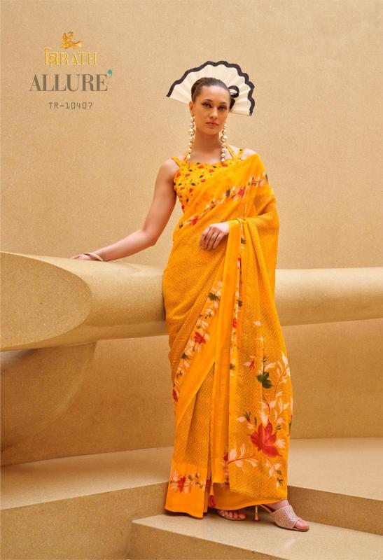 Trirath Allure Georgette Printed Fancy Saree Collection