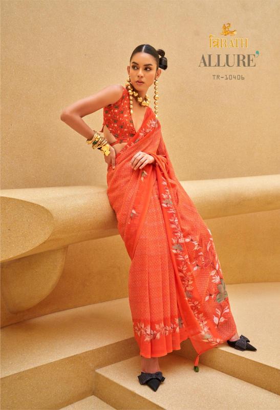 Trirath Allure Georgette Printed Fancy Saree Collection