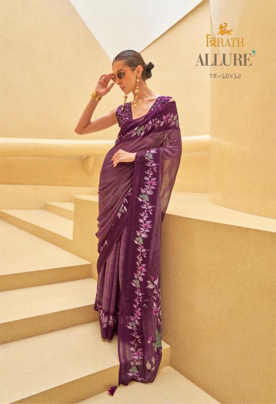 Trirath Allure Georgette Printed Fancy Saree Collection