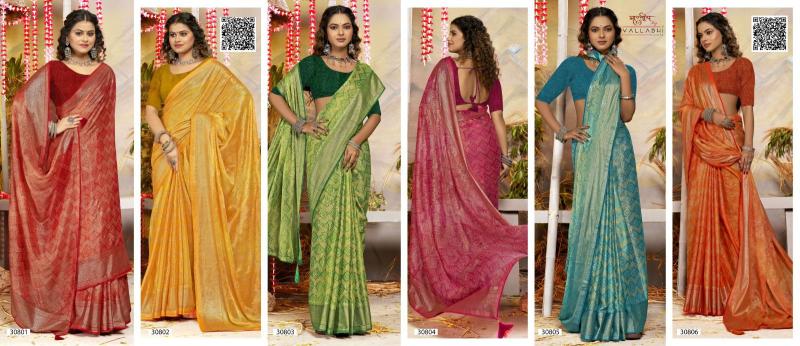 Vallabhi Prints Parvana-03 Chiffon Printed Saree Collection