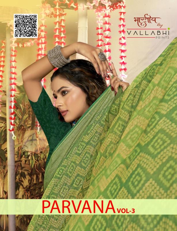 Vallabhi Prints Parvana-03 Chiffon Printed Saree Collection