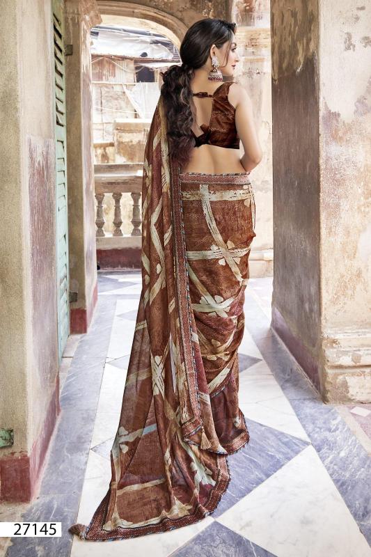 Vallabhi Tajmahal Georgette Printed Saree Collection