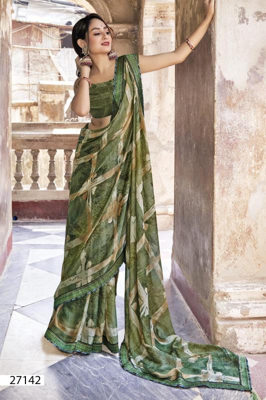 Vallabhi Tajmahal Georgette Printed Saree Collection