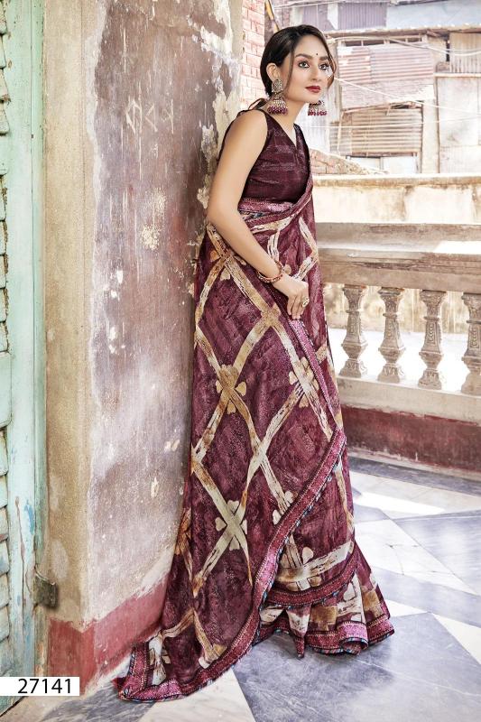 Vallabhi Tajmahal Georgette Printed Saree Collection