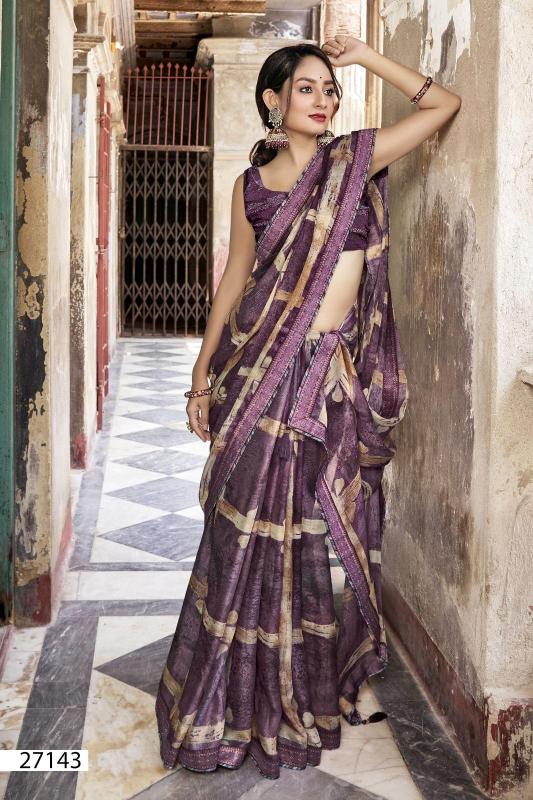 Vallabhi Tajmahal Georgette Printed Saree Collection